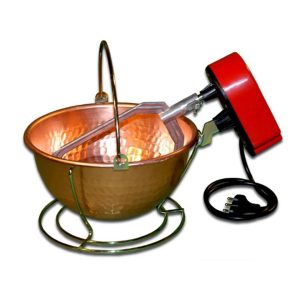 Paiolo Polenta in rame martellato – fondo arrotondato 6 litri