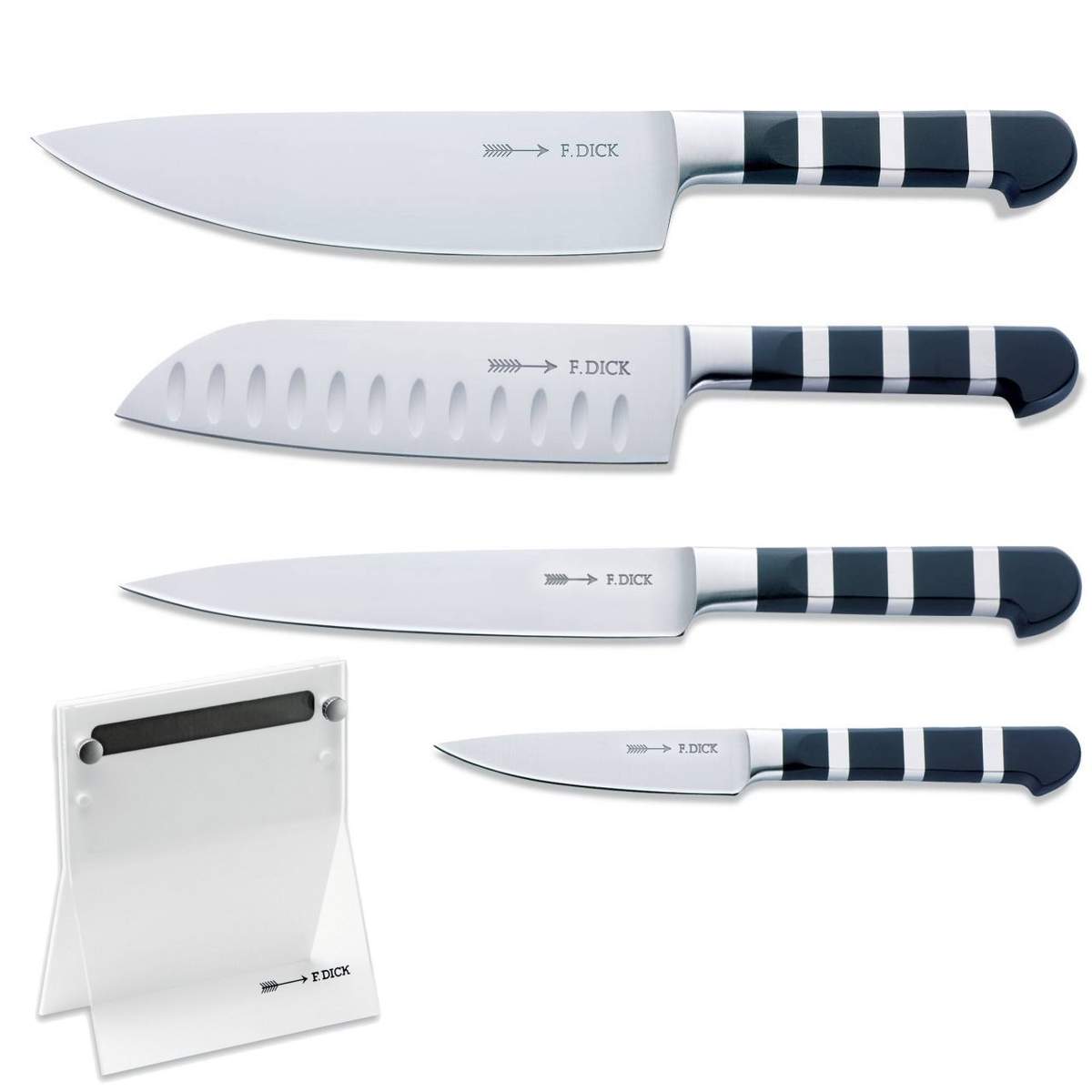 Set 4 coltelli Dick 1905 + ceppo bianco Dick