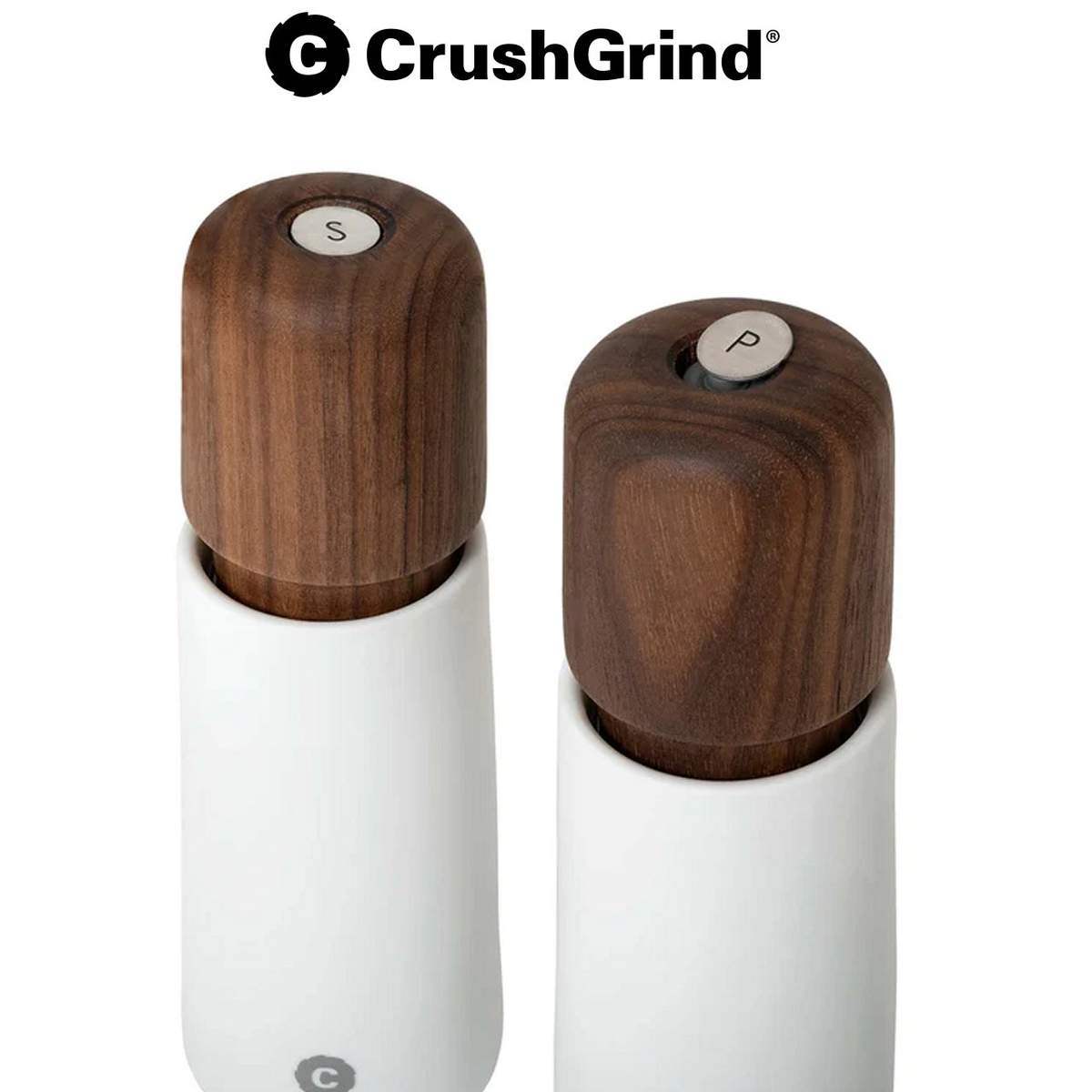 Set of 2 sale e pepe Stockholm in ceramica white CrushGrind CGSTO17WHPW - immagine 4