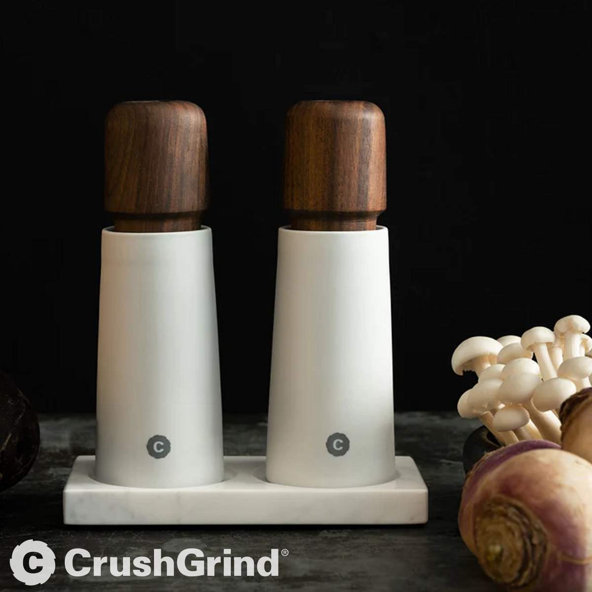 Set of 2 sale e pepe Stockholm in ceramica white CrushGrind CGSTO17WHPW - immagine 7