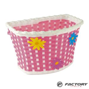 Cesto bici bimba rosa flower