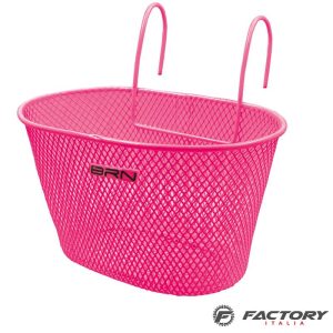 Cesto bici bimbo rosa con ganci