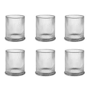 Galbiati Milano Set 6 Bicchieri in Vetro Dorico