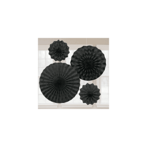 Decorazione per Feste Rosone Nero 4pz