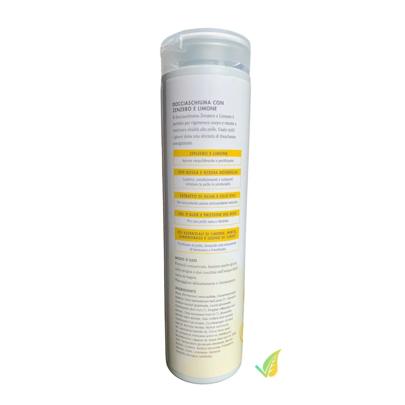 Doccia schiuma Zenzero e Limone Biologico 200ml - immagine 3