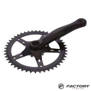 Guarnitura bici in alluminio nera 42 denti