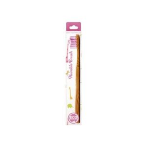 SPAZZOLINO DA DENTI IN BAMBOO ROSA PER BAMBINI humble brush