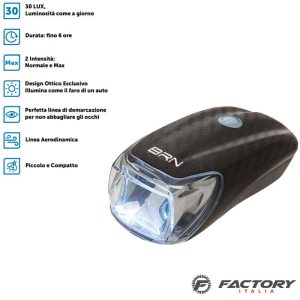 Luce anteriore Bici USB 800 lumen BRN