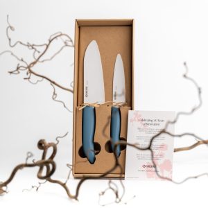 Set Coltelli Cucina Santoku cm 14 & Universale cm 11 in Ceramica “Kyocera Japan 40th Anniversary”