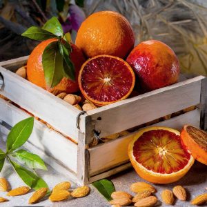 Box Arance Tarocco con Buccia Edibile e Mandorle
