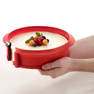 Tortiera con Anello in Silicone e base in Ceramica Staccabile cm 23 – Lekuè®