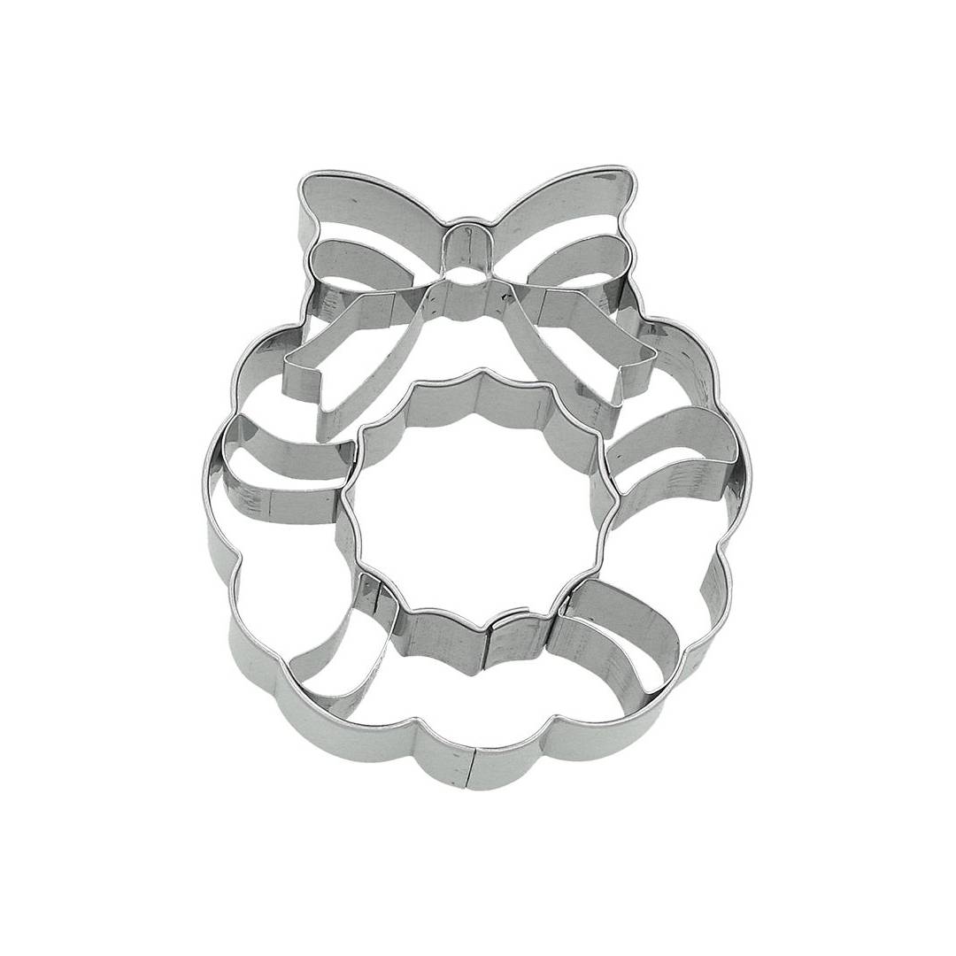 Taglia Biscotto in acciaio inox – Ghirlanda di Natale cm 7,5 - immagine 2