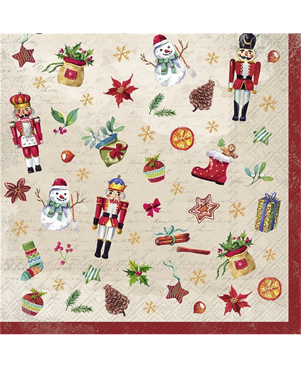 Schonhuber Tovaglioli di Carta Festive Tradition Cream